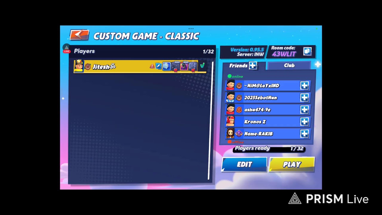 Stumble guys live INW server  |  Playing block dash teams #live