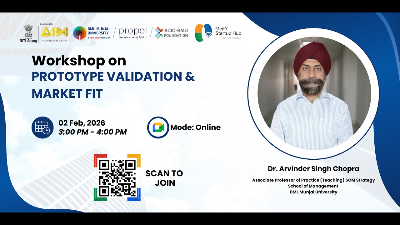 Prototype Validation & Market Fit Explained | Dr. Arvinder Singh Chopra | Startup Workshop 2026