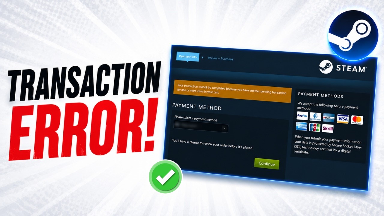 How to Fix Steam Pending Transaction Error