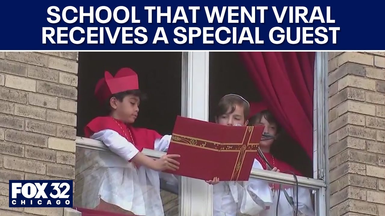 Local school that went viral for mini conclave receives a special guest