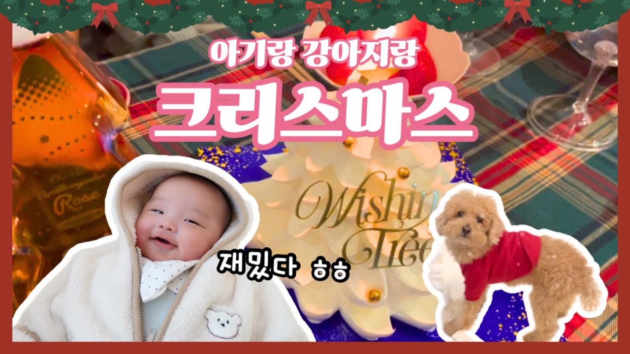 [육아 VLOG] 아기랑 강아지랑 크리스마스🎄☃️ 친구부부네 전원주택 놀러간 이야기 | 4개월아기 1박 2일