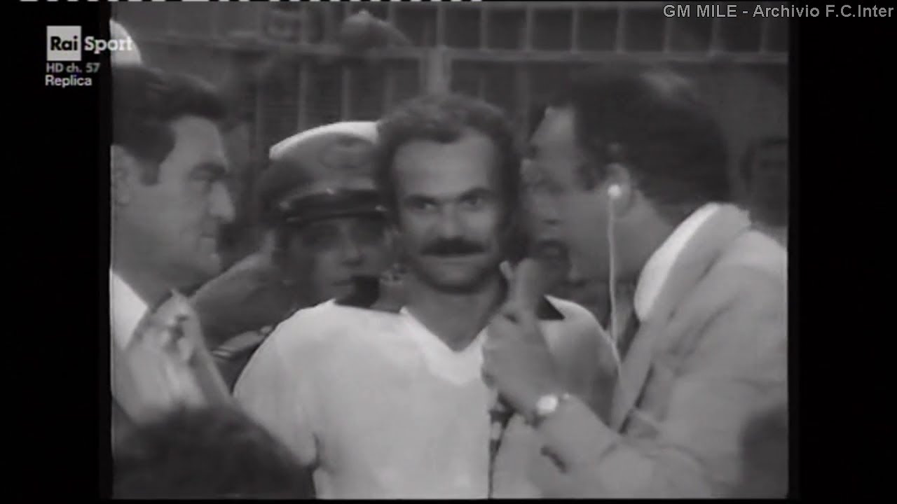 1976-77 (Fin Coppa Italia - 03-07-1977) Milan-INTER 2-0 Beppe Viola Intervista Mazzola e Nereo Rocco