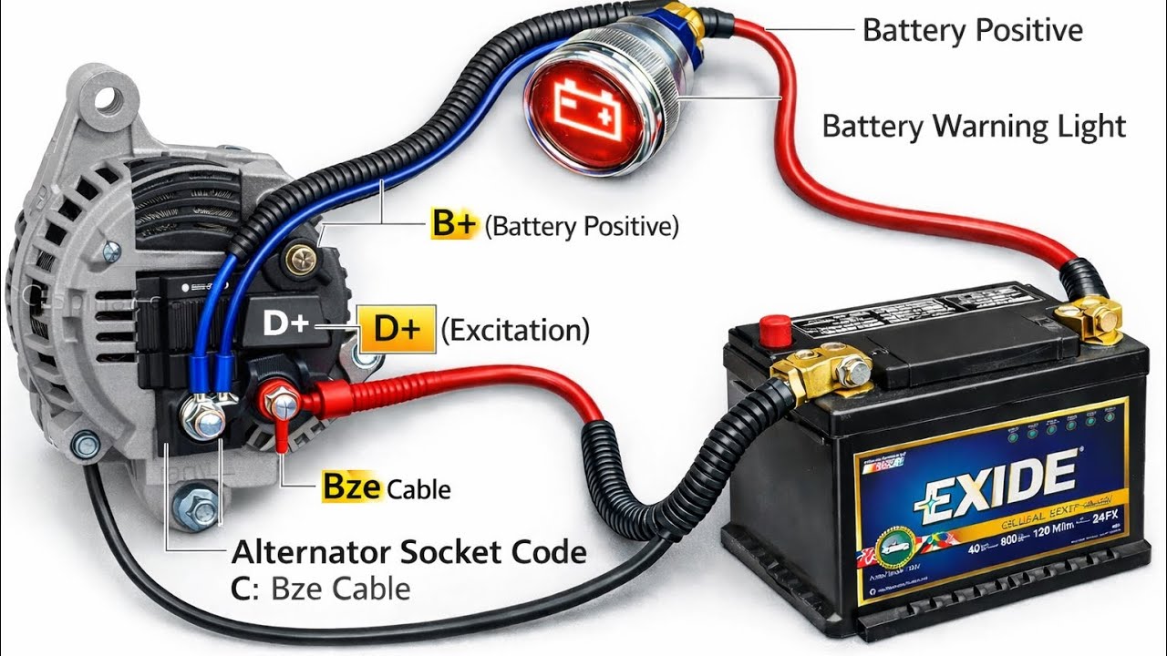 How to Connection Subaru Forester 2.5L 12v 110Ah Alternator | Subaru 3 Pin Alternator Wiring Diagram