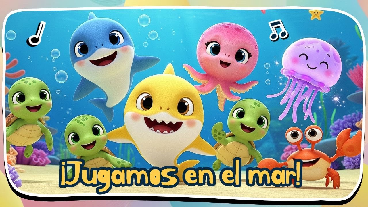 🎵 ¡Jugamos en el Mar!🐬Aprende jugando con colores, números y formas junto a tus amigos del mar. 🌈🌊
