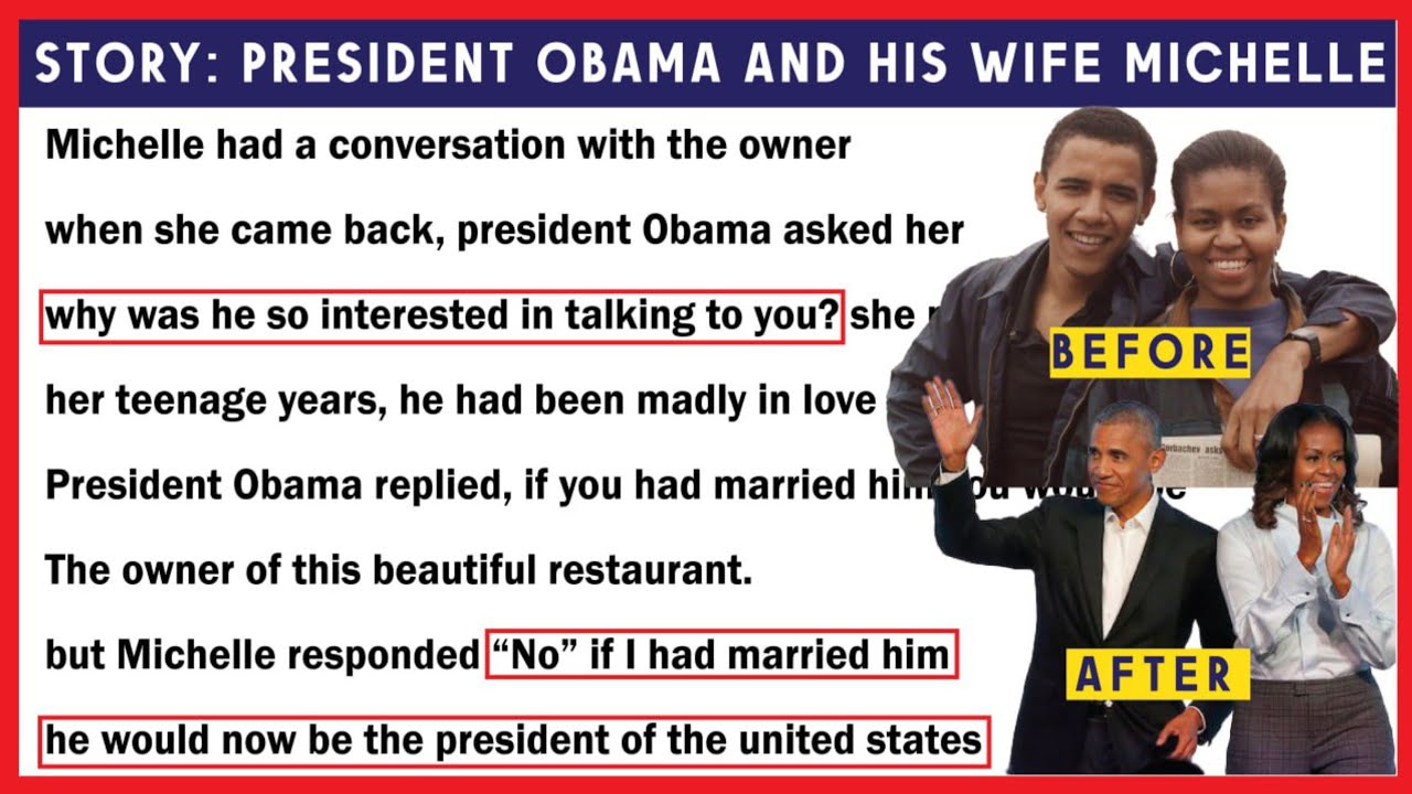 Story: President Obama and his wife Michelle | English To Somali