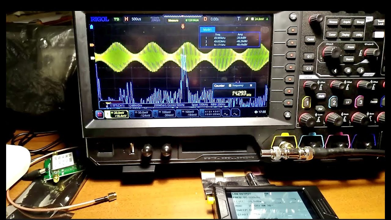 TinySA Ultra+ ZS406 Генератор сигналу, аналізатор спектру. Частина 2. Rigol MSO5354