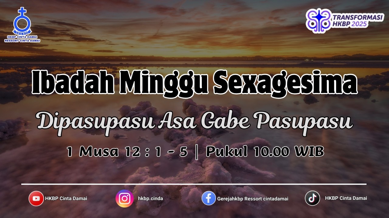 (LIVE🔴) Ibadah Minggu Sexagesima HKBP Cinta Damai (Bahasa Batak) // 08.02.2026 - 10.00 WIB