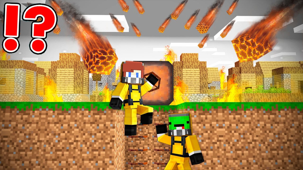 METEOR APOCALYPSE vs Doomsday Bunker in Minecraft - Maizen JJ and Mikey