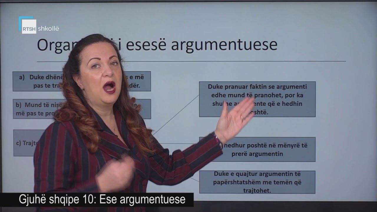 Gjuhë shqipe 10 - Ese argumentuese
