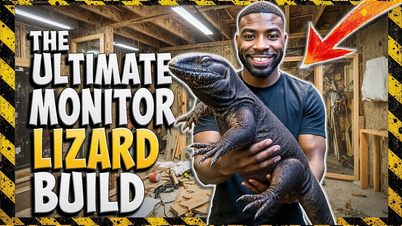 My Black Dragon Asian Water Monitor gets NEW 5500 Gallon CAGE UPGRADE!!!