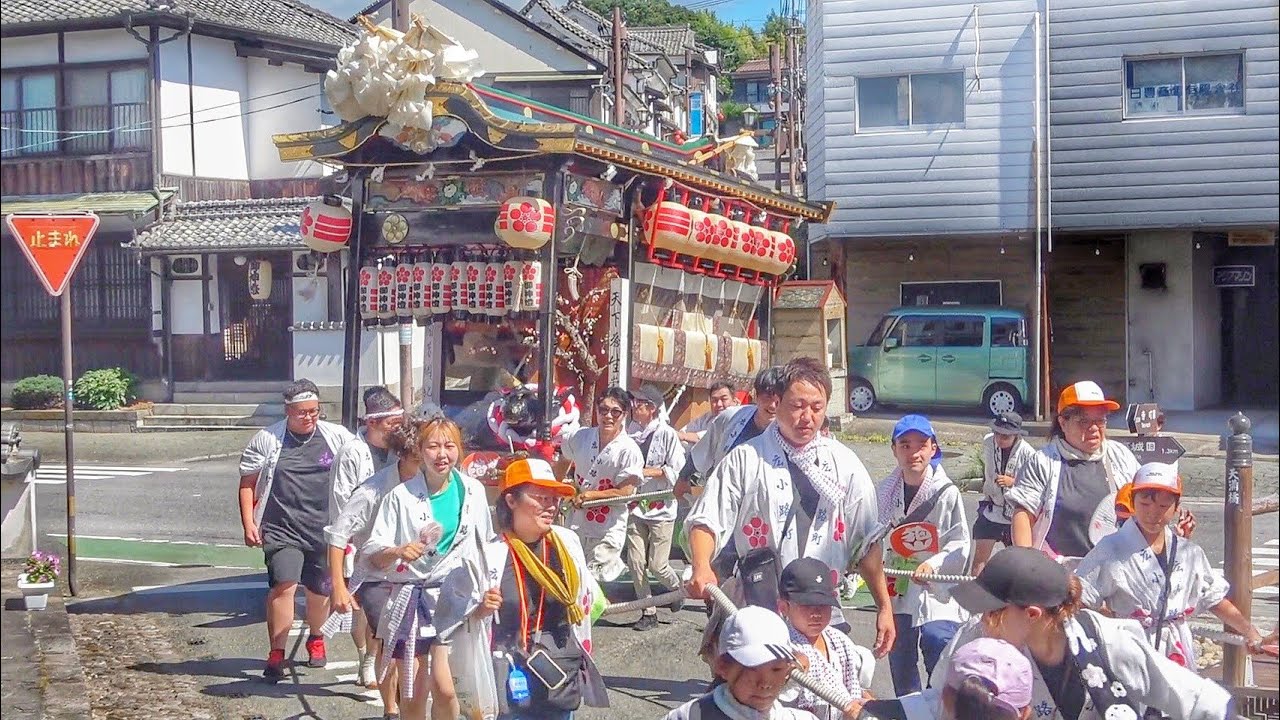 2025.7.25 大分県杵築市 杵築天神祭り 段尻(だんじり)·花山等 ダッシュ など 本宮の朝
