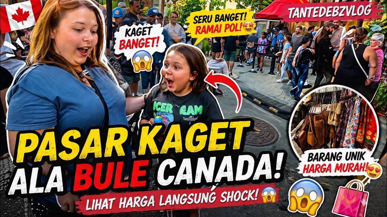 TANTEDEBZVLOG: Jalan-jalan ke pasar kaget Kanada| Banyak yang ucu & aneh bangeth