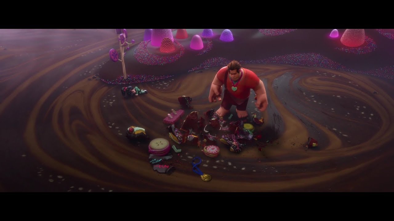 Wreck-It Ralph - Ralph destroys Vanellope's kart (Korean)