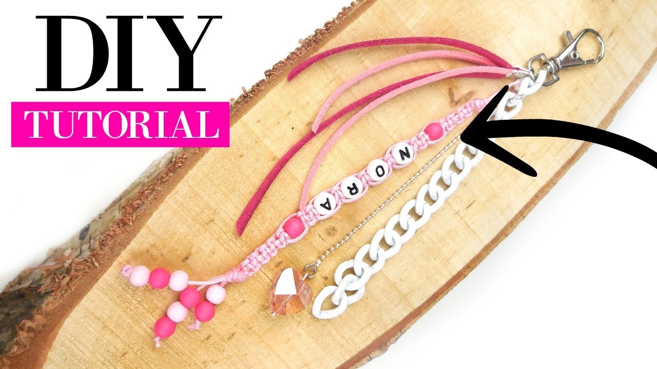 How to make a Macramé Keychain -  DIY Video Jewelry Making Tutorial