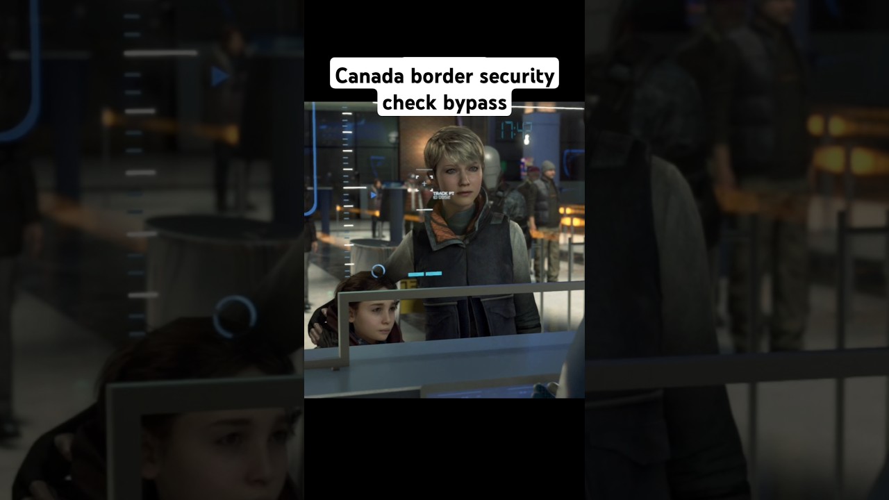 How to bypass Canada border check #tutorial #detroitbecomehuman #gaming #shorts #playstation