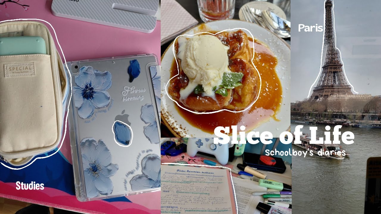 Slice of life diaries : homerworks, clay, studying, Paris, break reset