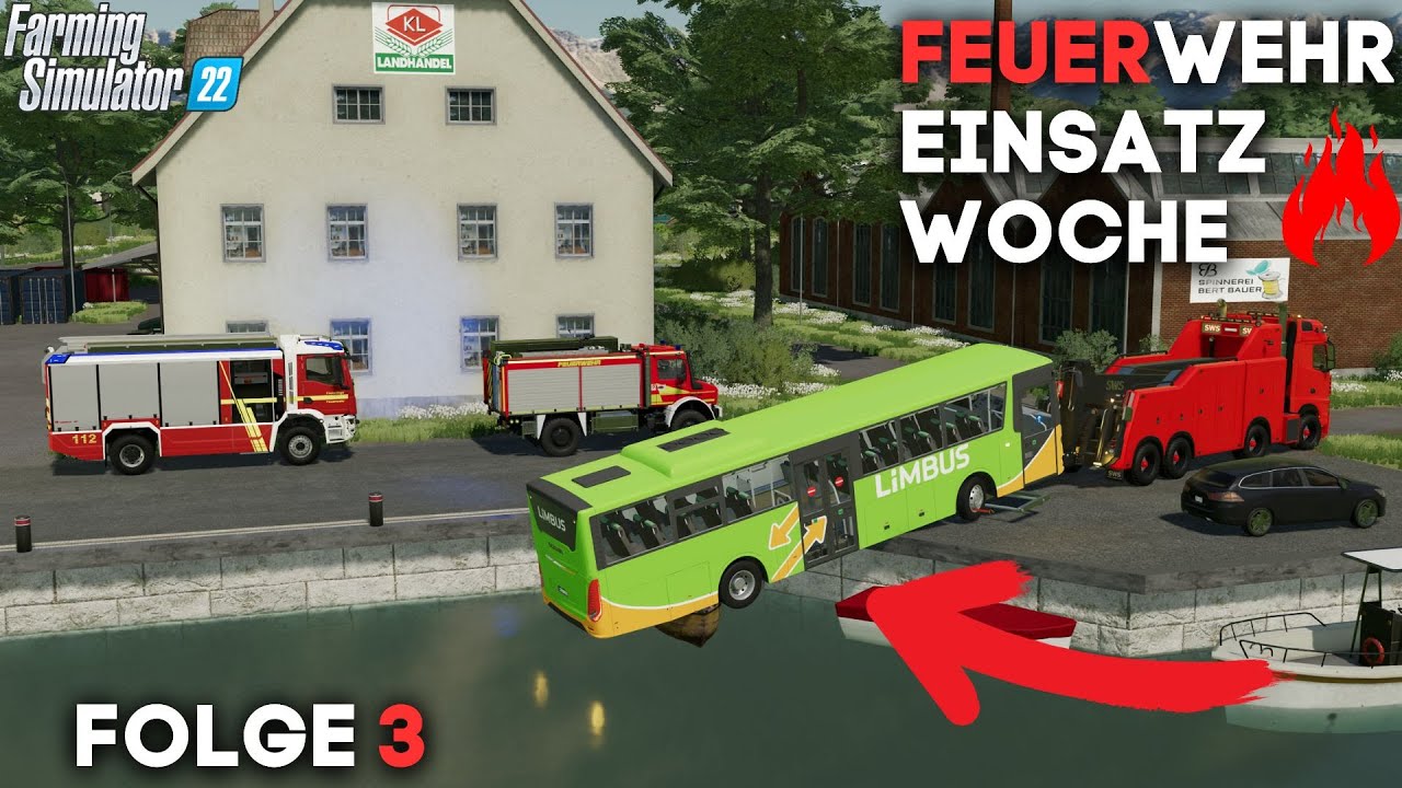 Alarmstufe Rot 🚨 Reisebus droht ins Hafenbecken zu stürzen! Einsatz für die Feuerwehr 🔥mit DOWNLOAD