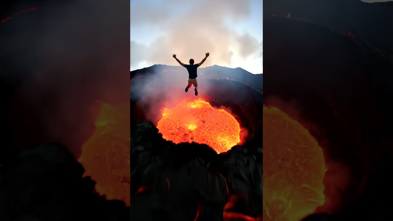 He Jumped Into Lava With No Suit&hellip; POV (Made with Veo3) #ai #lava  #povchallenge  #veo3