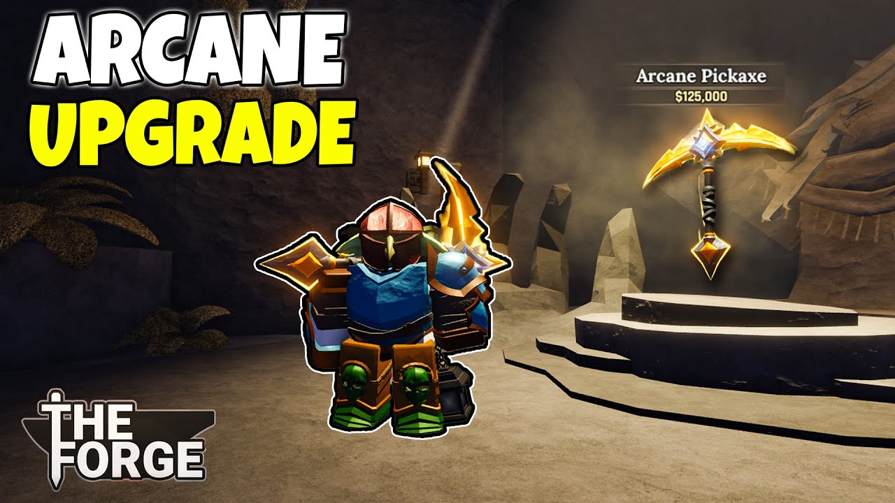 Я разблокировал кирку ARCANE в Roblox The Forge...