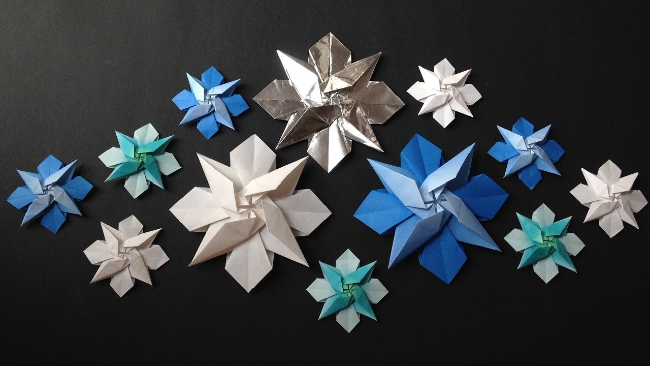 折り紙 雪の結晶 折り方 Origami Snowflake tutorial（niceno1）