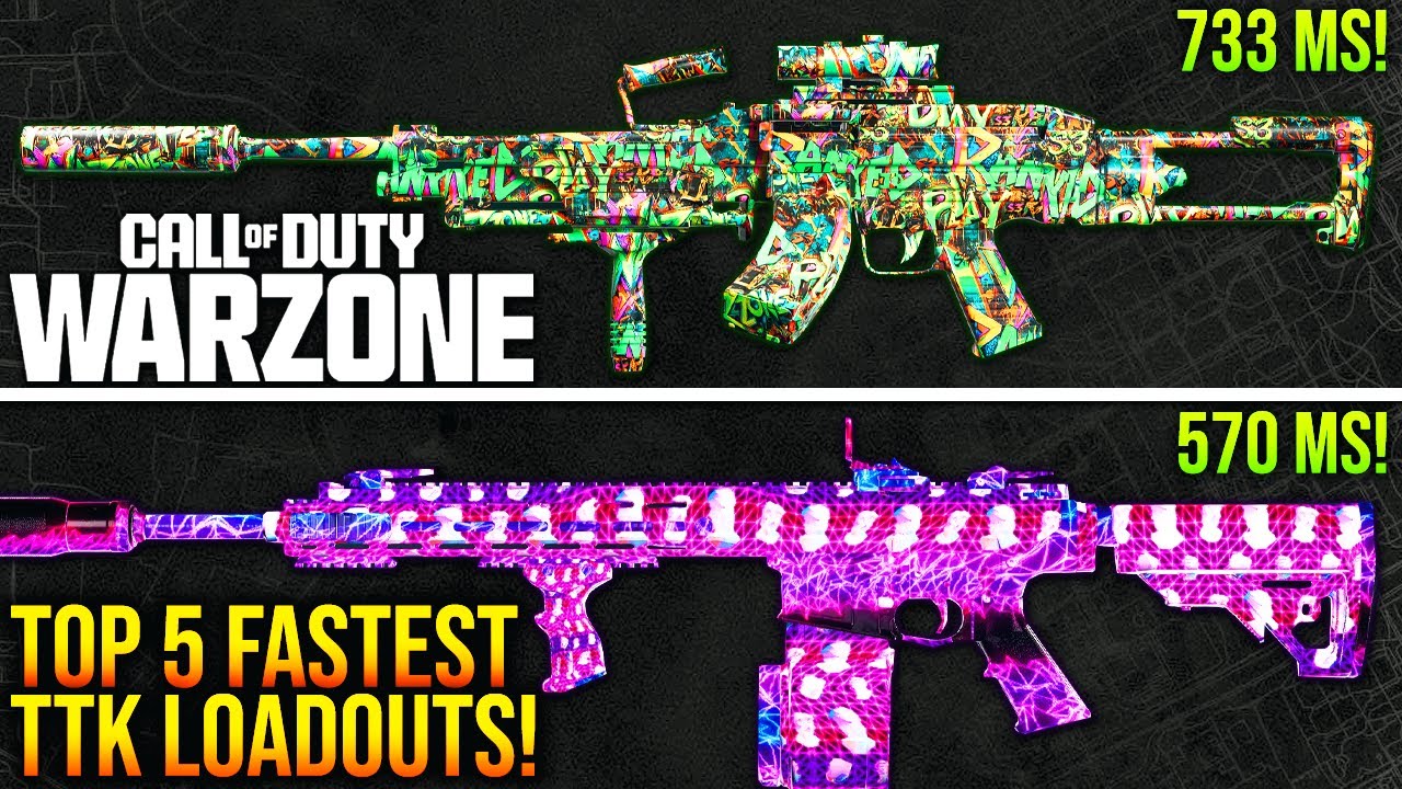 WARZONE: New TOP 5 BEST TTK META LOADOUTS After Update! (WARZONE Fastest TTK Weapons)