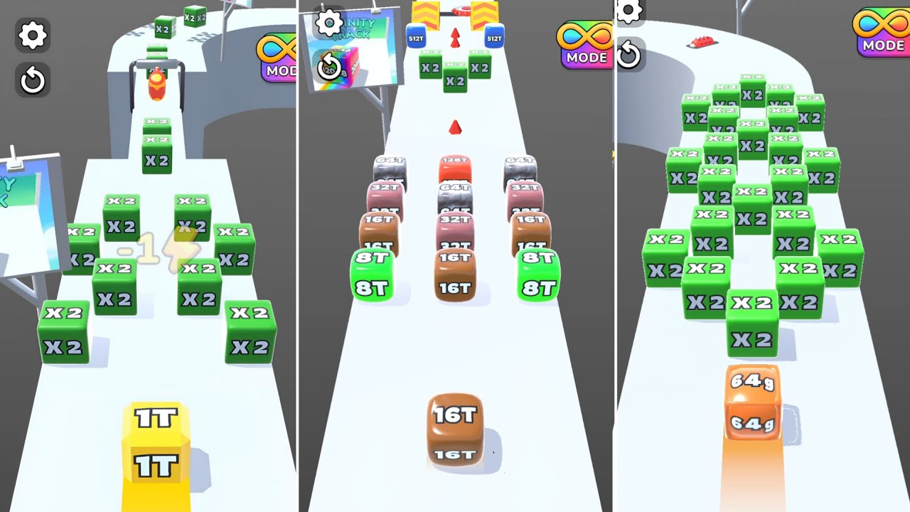 Insane Jelly Run 2048 Race | Cube Evolution 512M to 128g to 32i