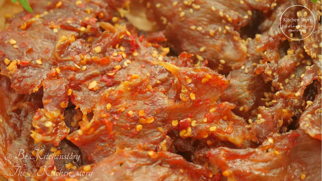 ងៀតសាច់ជ្រូក🐷 (ប្រៃផ្អែមហិល) [Savory Pork Jerky]ម្ហូបខ្មែរ[Kitchen Story]