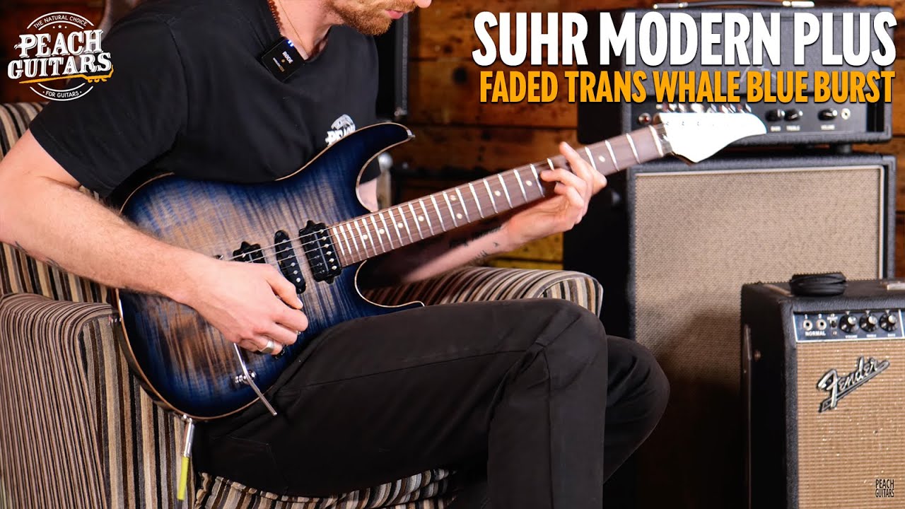 Suhr Modern Plus Faded Trans Whale Blue Burst Pau Ferro
