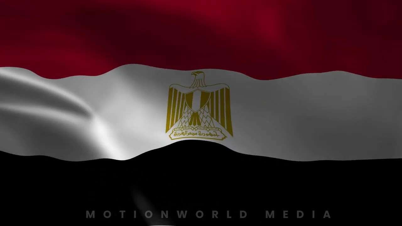 Egypt waving Flag 1 Hour Nonstop in 4K