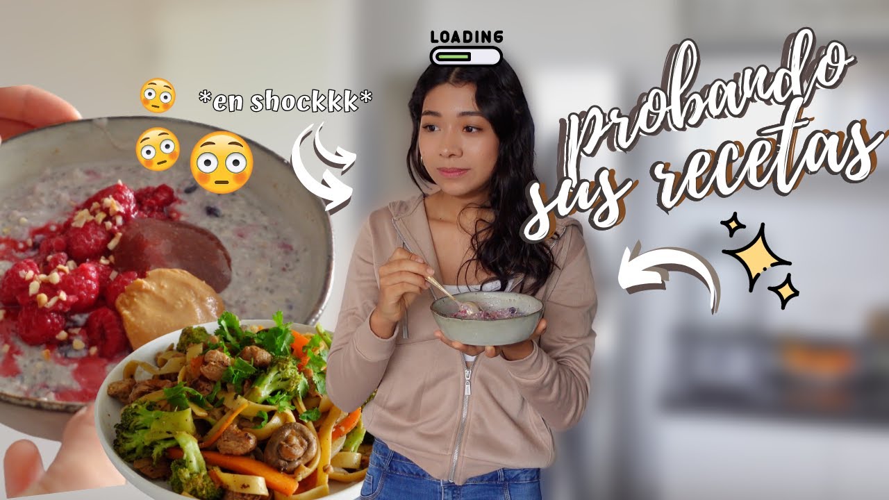 PONIENDO A PRUEBA SUS RECETAS POR UN DÍA😱!!! Un día de recetas saludables, veganas y deliciosas💞!