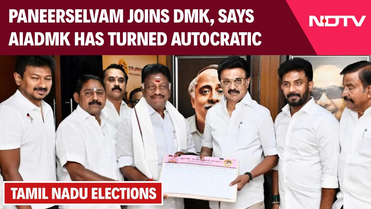 Tamil Nadu Elections | Paneerselvam Joins DMK, Says AIADMK Has Turned Autocratic Under EPS