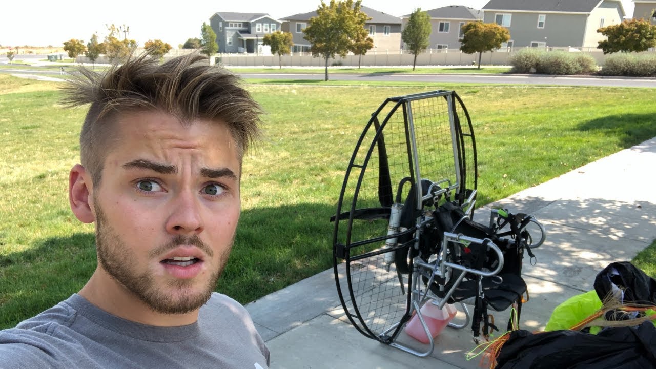 Flying In Crazy Mid Day Thermals On A Paramotor