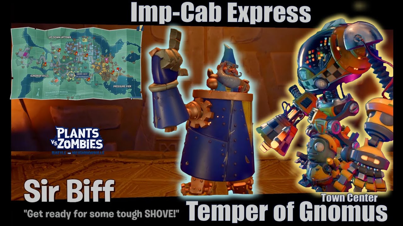 Temper of Gnomus  ** SIR BIFF vs IMP-CAB EXPRESS**  Mysterious Door - Plants vs Zombies - BFN