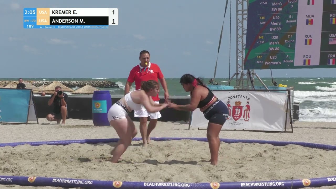 Round 3 Women's BW - +70 kg: E. KREMER (USA) v. M. ANDERSON (USA)