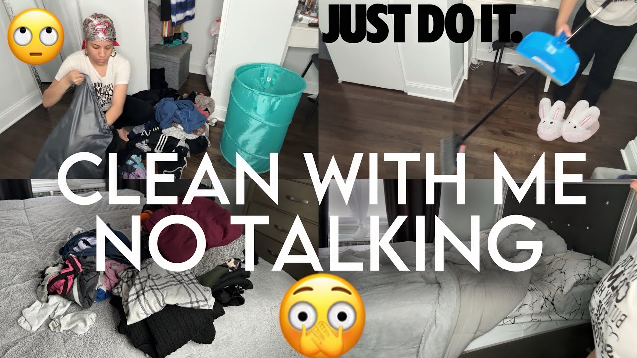 CLEAN WITH ME | CLEANING MOTIVATION NO TALKING | LAUNDRY | BED MAKING | FOLDING CLOTHES | ORGANIZING