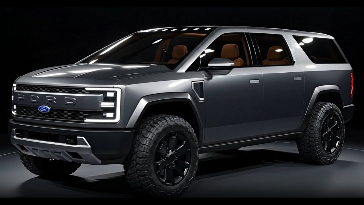 🚙 Ford Excursion Electric SUV Reveal 🔥 Futuristic Rear Design & LED Taillights | AI CGI Clip 🌐✨