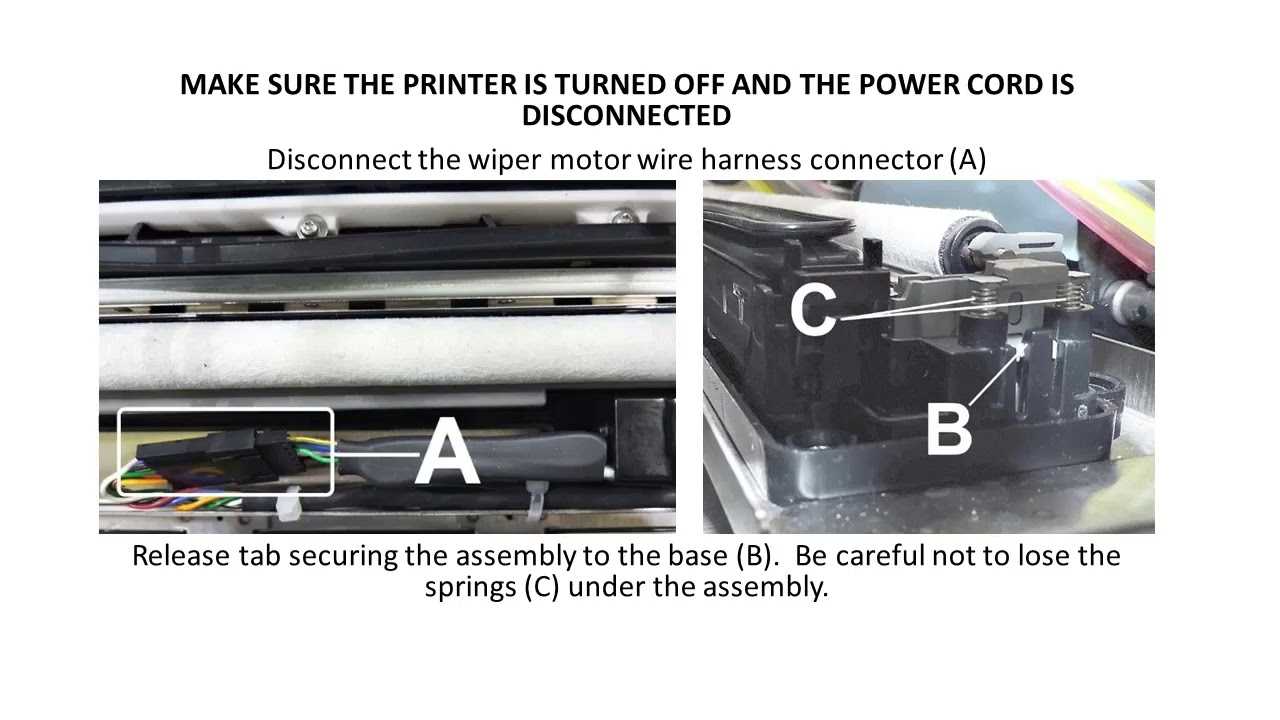 How to replace the Wiper Transfer Assembly   L901 Label Printer from Afinia Label