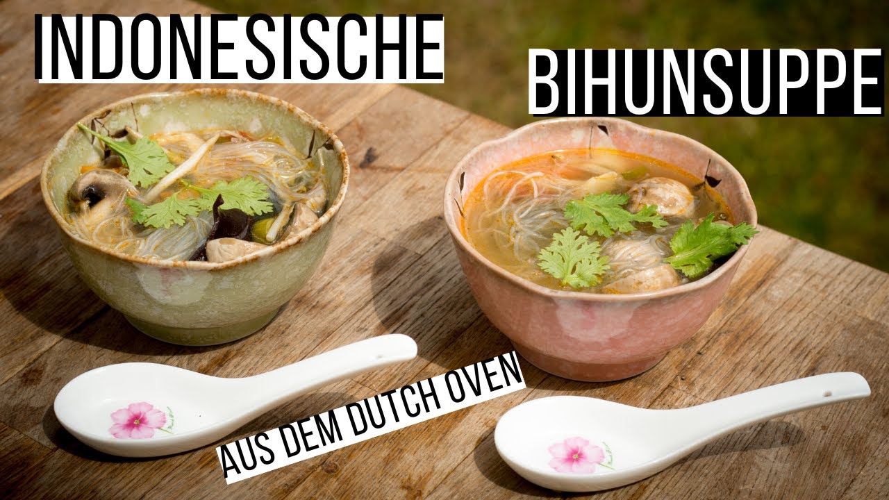 Indonesische Bihunsuppe Rezept aus dem Dutch Oven By Daughter & Dad's Sizzlezone