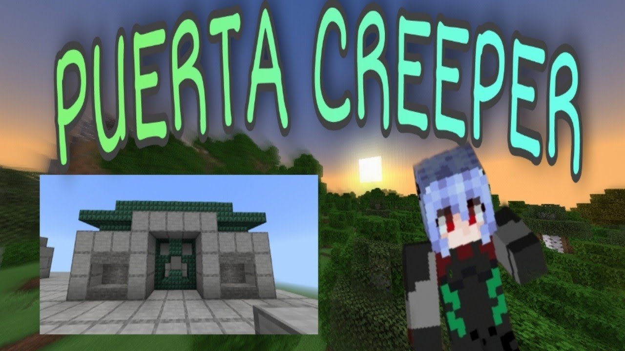 Puerta Creeper!!! Facil y compacta [minecraft bedrock]