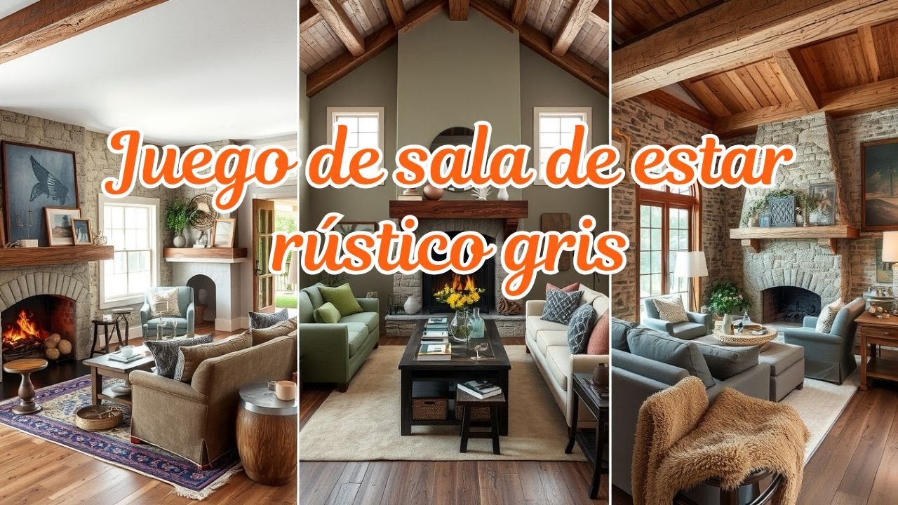 Ideas para salas de estar rústicas en tonos grises Elegancia natural y calidez moderna para tu hogar