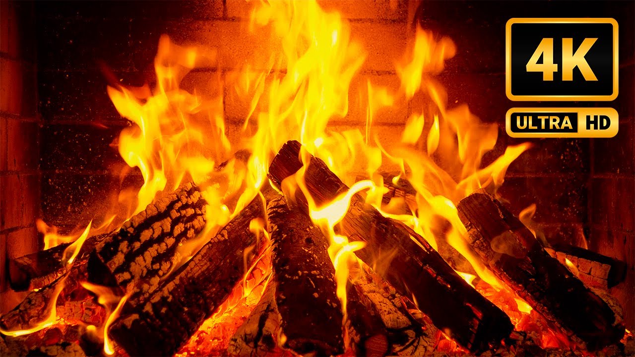 Cozy Piano Jazz by the Fireplace 4K 🔥Crackling Fire Ambience to Melt Your Stress Away