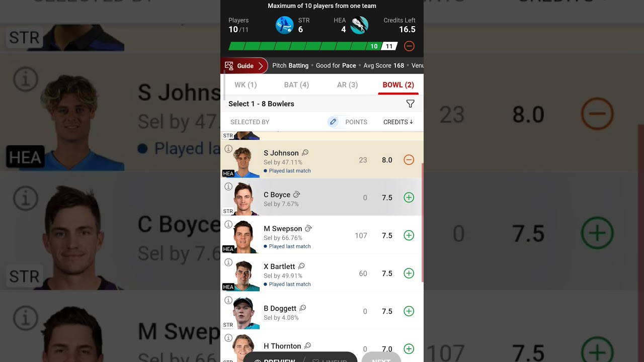 STR vs HEA Dream11 Prediction Team | STR vs HEA BBL 2023 Dream11 Team | STR vs HEA BBL Dream11