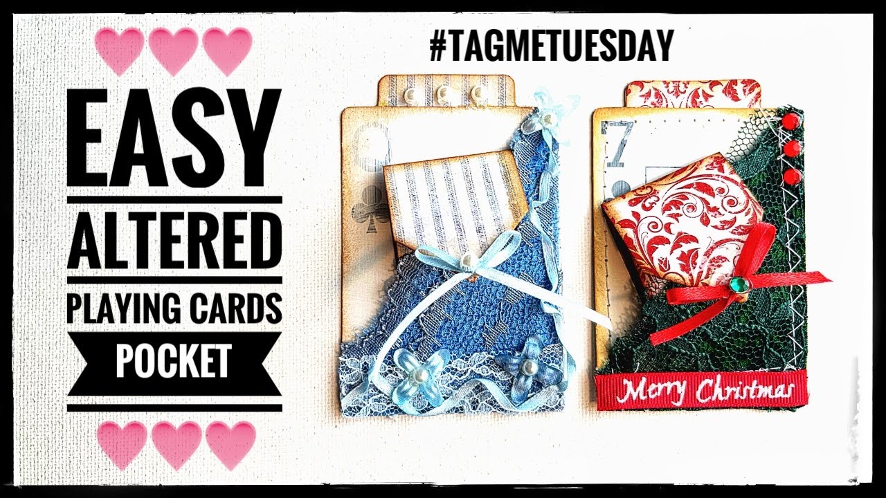 Легко - Изменённые игральные карты с карманами #tagmetuesday