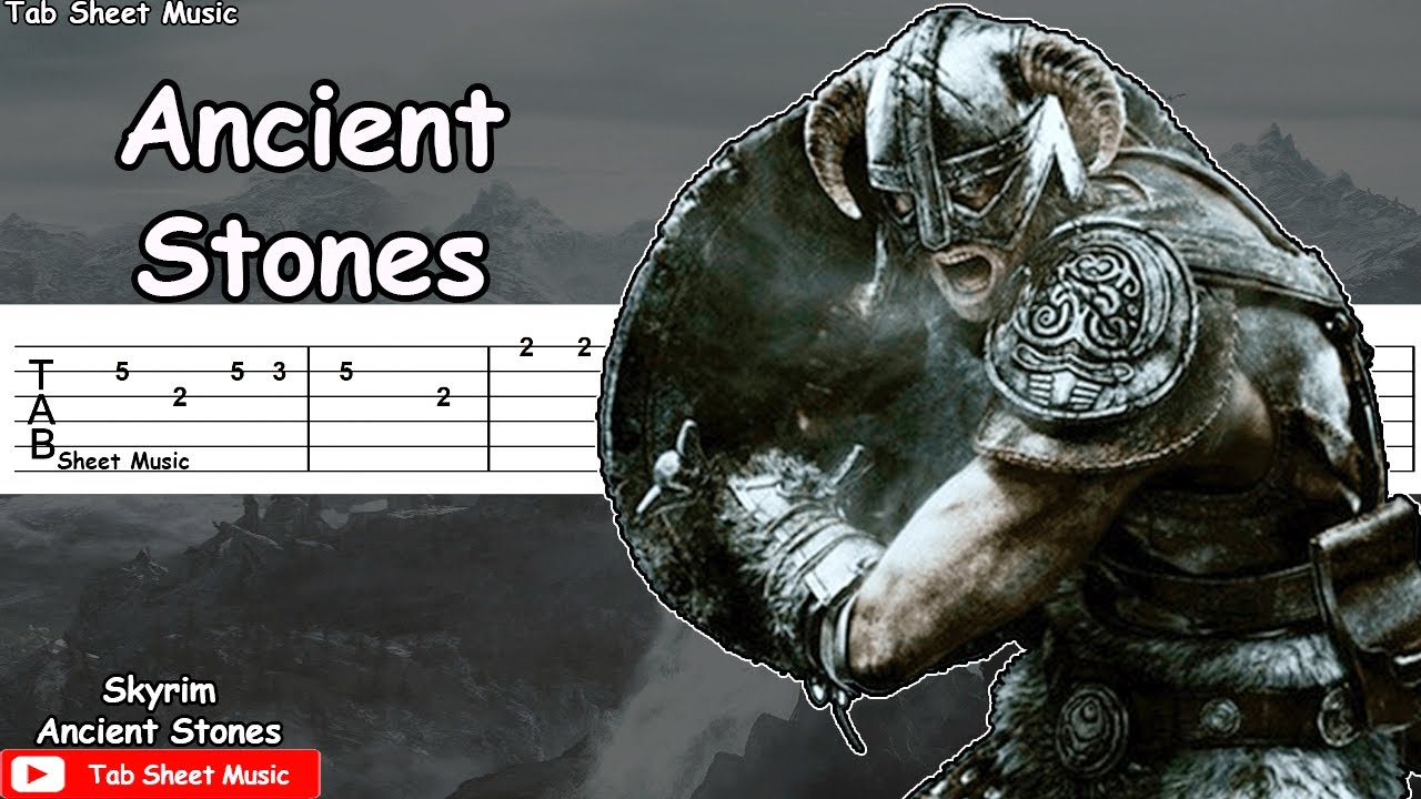 Skyrim - Ancient Stones Guitar Tutorial | TAB