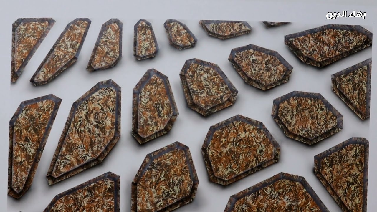 اسلوب ابداعي لعمل ديكور حوائط ثري دي . شرائح من رخام الجرانيت