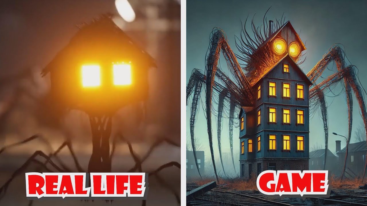 Spider House Head Monster In Real Life | All Eater Monster | Tiles hop Battle Coffin Dance