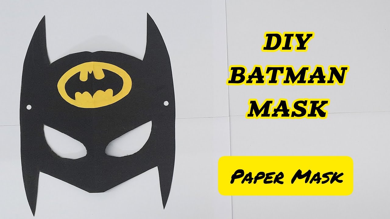 How to Make Batman Mask with Paper / Batman Face Mask / Easy Paper Mask Ideas #batman #facemask