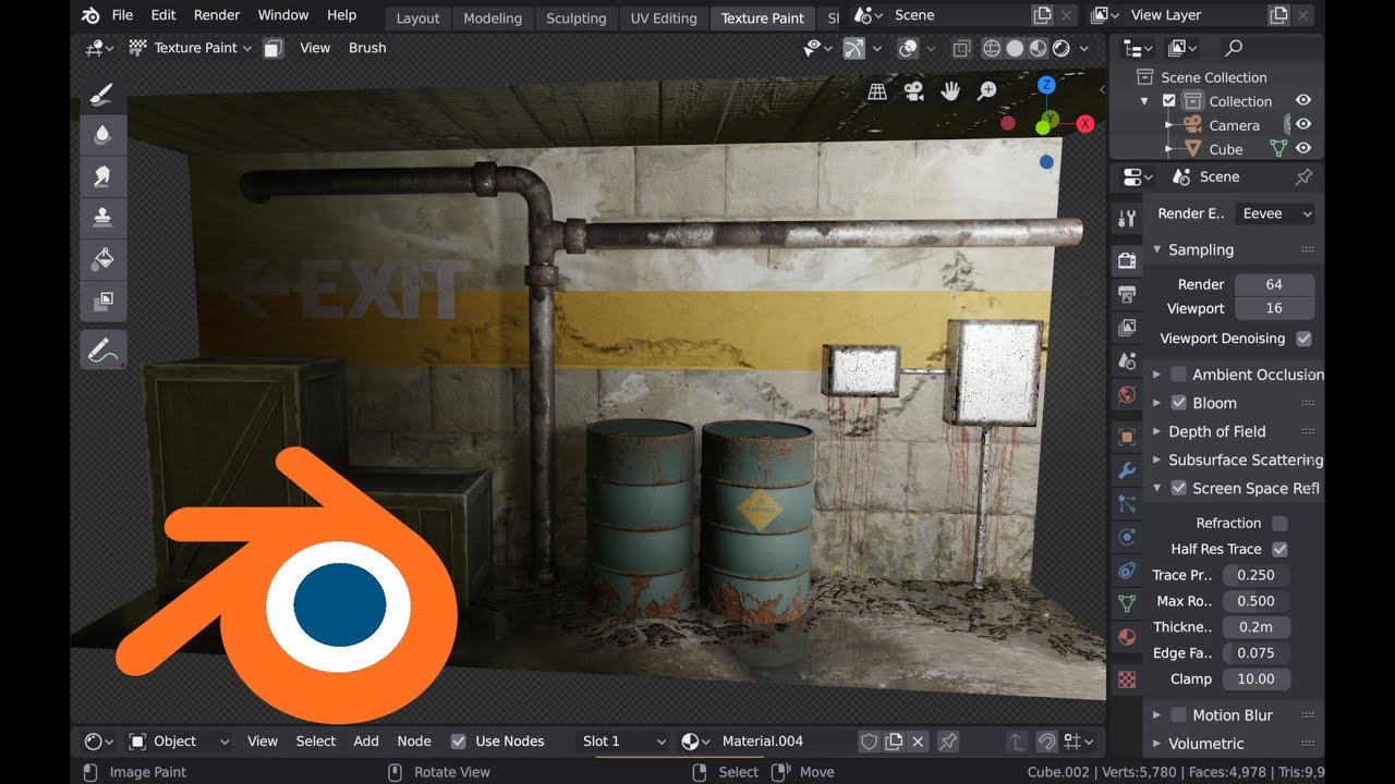Texture Painting with Mask Tools in Blender