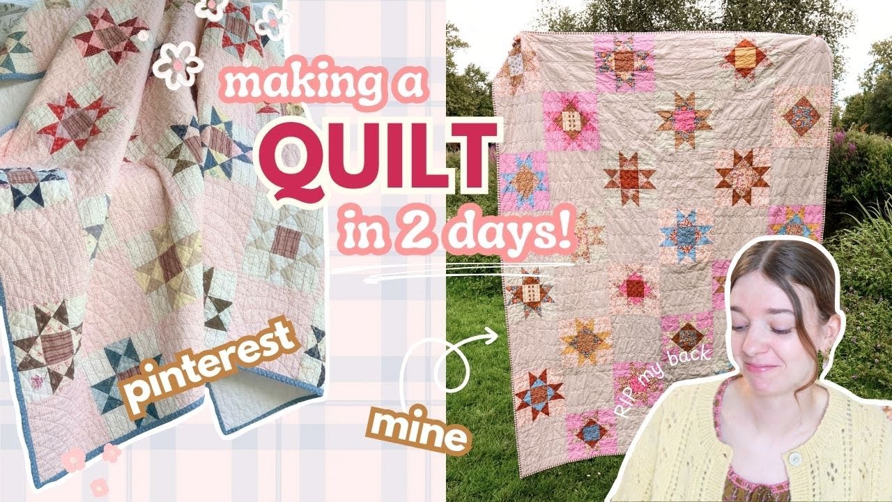 My First Quilt in 48 Hours! ✂️ | Sewing Vlog