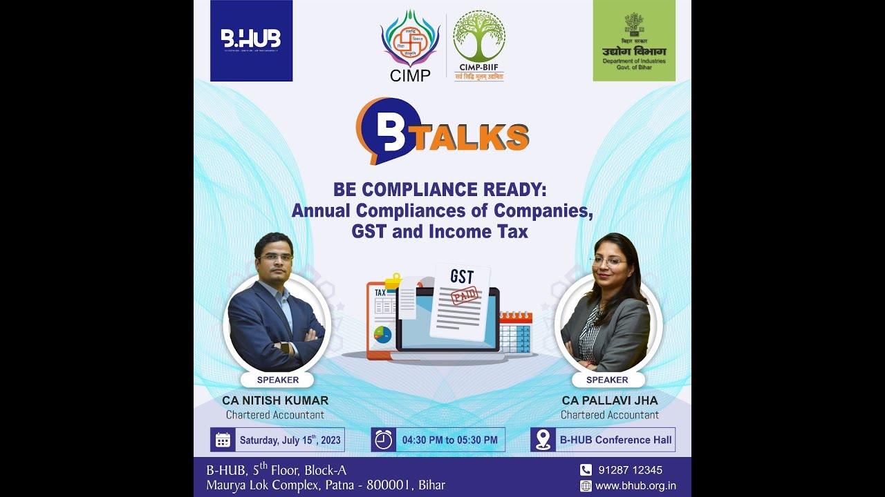 B-TALKS With   CA Nitish Kumar & CA Pallavi Jha.